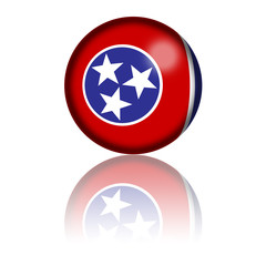 Tennessee Flag Sphere 3D Rendering