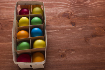 Easter colored eggs