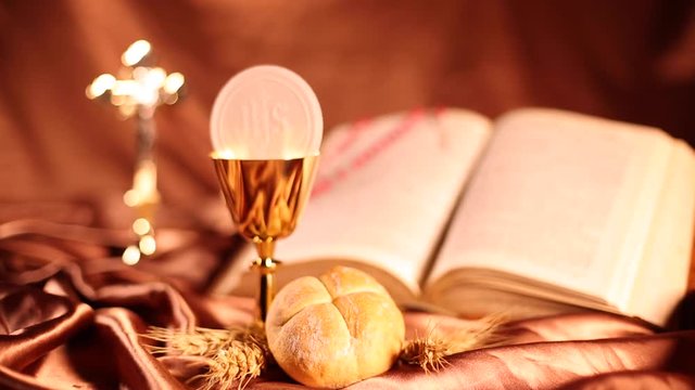 Sacrament of communion, religion background 