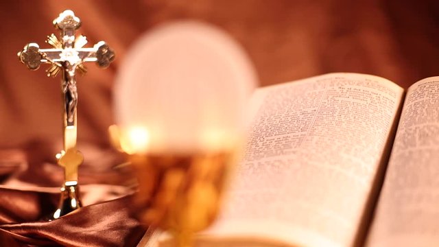 Sacrament of communion, religion background 