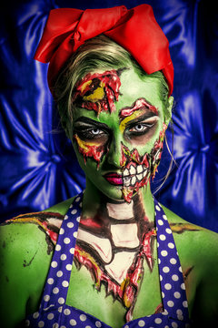 halloween female zombie