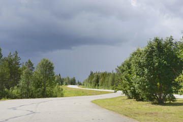 Road in northern Finland