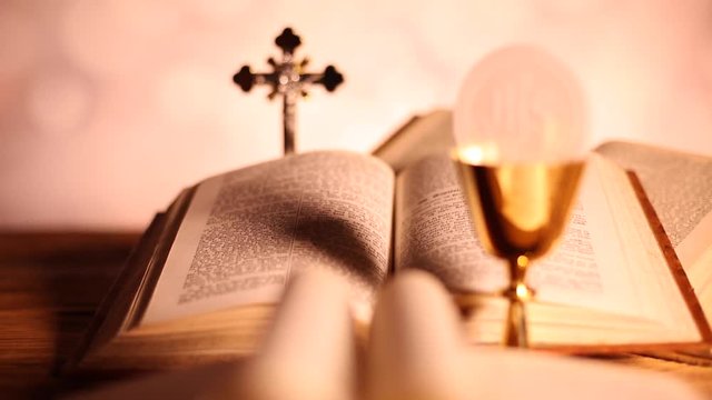 Sacrament of communion, religion background 