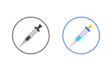 Syringe - vector icon.