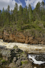 Fototapeta na wymiar Rapids Kiutakongas of the National Park Oulanka. Northern Finland