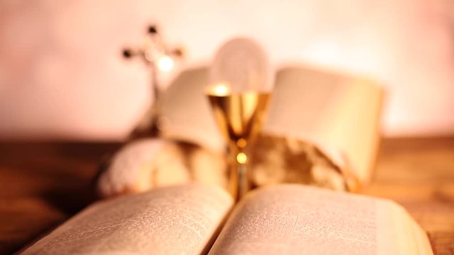 Sacrament of communion, religion background 