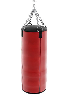 Boxing bag. 3D illustration.