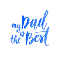 Father Day calligraphy lettering title.