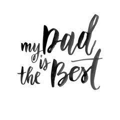 Father Day calligraphy lettering title.