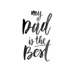 Father Day calligraphy lettering title.