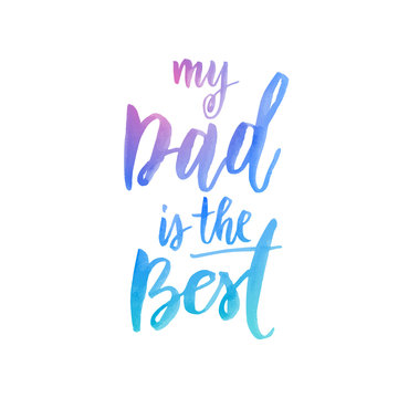 Father Day calligraphy lettering title.