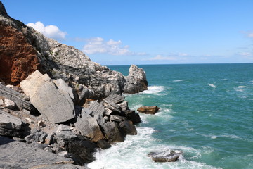 Fototapeta na wymiar Coastal landscape of Porto Venere, Ligurian Sea Italy 