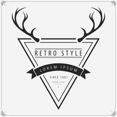 Vintage vector design elements,Retro style labels.