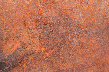 Rusty dirty iron metal plate background. Old rusty metal.