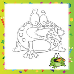illustration of Cartoon frog