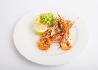 Fresh grilled shrimps