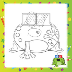 illustration of Cartoon frog