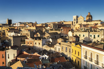 Fototapeta na wymiar Panorámica de Cagliari, Cerdeña, Italia
