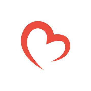Heart logo icon vector