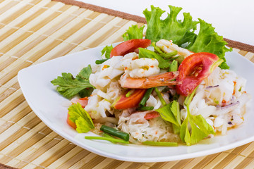 Seafood salad spicy food