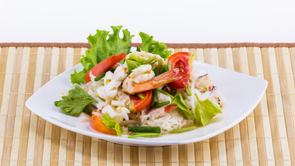 Seafood salad spicy food