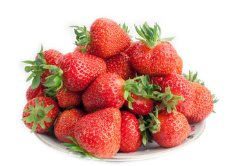 freshly harvested strawberries