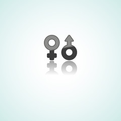 Male and female gender web icon