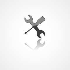Wrench and screwdriver web icon