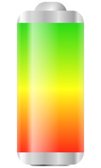 Eine Batterie mit allen Ladeständen (Energie)