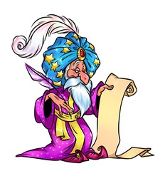 East wizard magic list isolated image character
