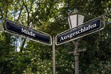 Fototapeta premium Schild 105 - Ausgeschlafen