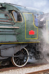 Naklejka premium Locomotive à vapeur, monument historique, Baie de Somme, Picardie, France