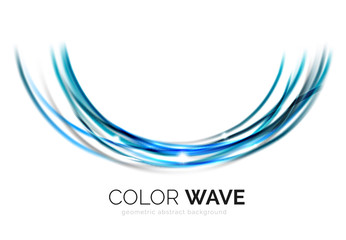Glossy wave isolated on white background 