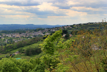 Fototapeta na wymiar Donzenac panorama de Travassac.(Corrèze)