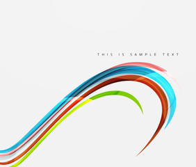 Color stripes with shiny light effects, wave line abstract background