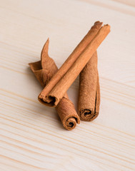 cinnamon sticks on table