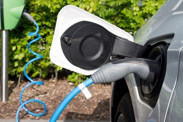 electric car being charged