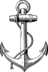 Vintage drawing anchor - 111227082