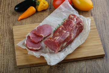 Dry cured pork fillet