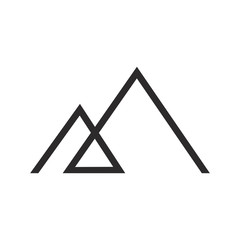 Naklejka premium Wektor ikona logo górskich