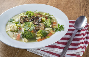 Caldo de verduras variadas