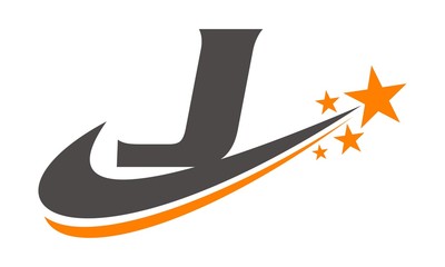 Star Swoosh Letter J © alluranet