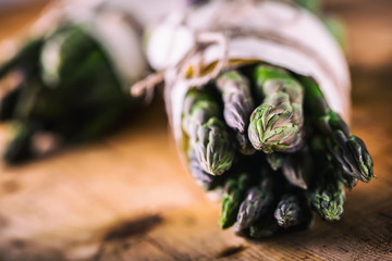 Asparagus. Raw asparagus. Fresh Asparagus.Green Asparagus. Tied asparagus in other positions.