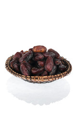 Dried date  on the plate  isolatet