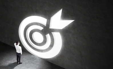 Targeting concept with businessman