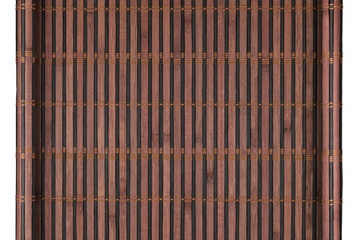 Bamboo mat twisted in the form of a manuscript, Isolated