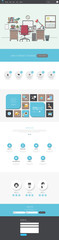 Quality One page website design template. Vector Design
