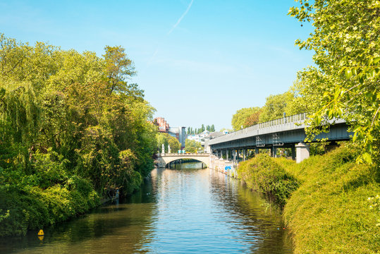 BERLIN, GERMANY-May 18: Typical Street view May 18, 2016 in Berl
