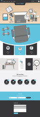 Quality One page website design template. Vector Design