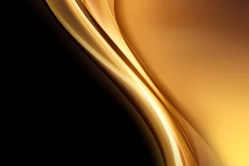 Store enrouleur Vague abstraite Abstract Gold Wave Design Background